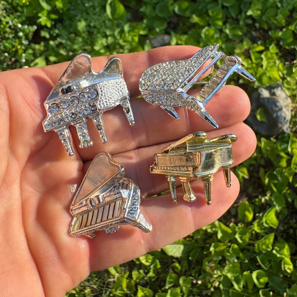 Piano Brooch Pin Lot